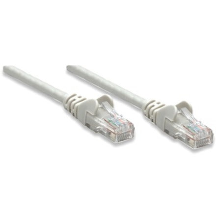 Intellinet Network Patch Cable, Cat5e, 2m, Grey, CCA, U/UTP, PVC, RJ45, Gold Plated Contacts, Snagless, Booted, Lifetime Warranty, Polybag