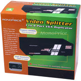 Monoprice 4-Way SVGA VGA Splitter Amplifier Multiplier 300MHz