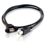 C2G 1.5ft Panel-Mount USB 2.0 A Female to B Male Cable