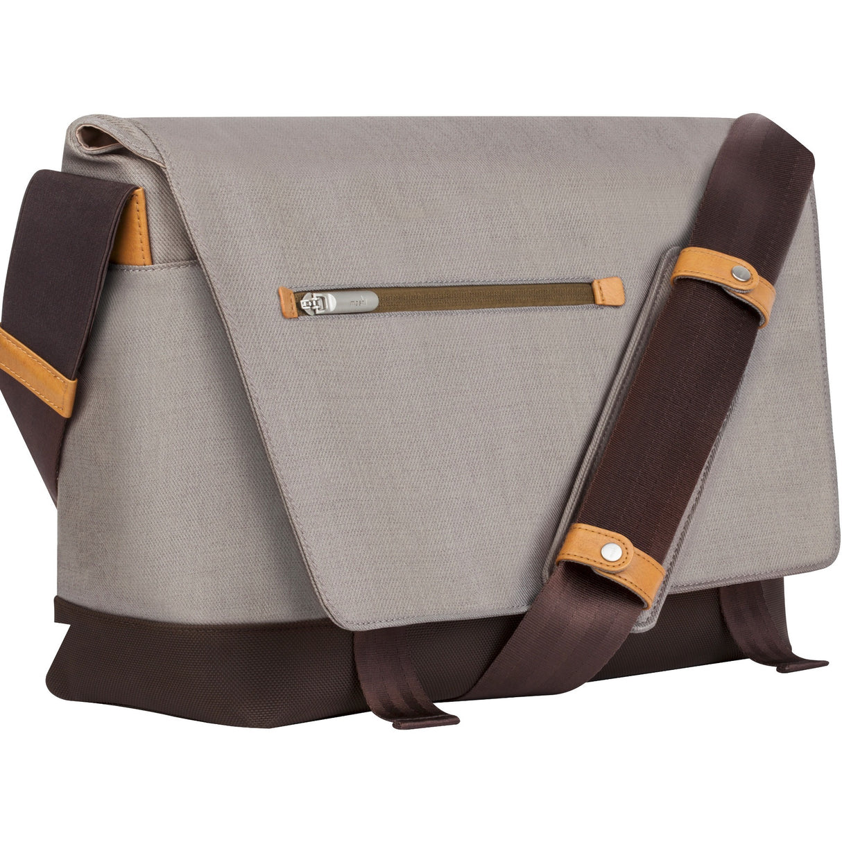 Moshi Aerio Laptop Messenger Bag - Titanium Gray for 15" Laptops, Padded Compartments, Shoulder Strap with ViscoStrap&trade;