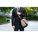 Moshi Aerio Laptop Messenger Bag - Titanium Gray for 15" Laptops, Padded Compartments, Shoulder Strap with ViscoStrap&trade;