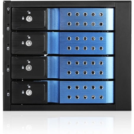 iStarUSA BPN-DE340HD Drive Enclosure for 5.25" - Serial ATA/600 Host Interface Internal - Black, Blue