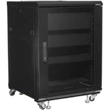 Sanus Component Series 15RU AV Rack - Home Theater Audio Rack - 34in Height - Black