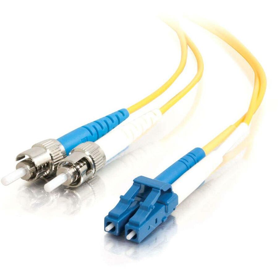 C2G-30m LC-ST 9/125 OS1 Duplex Singlemode PVC Fiber Optic Cable - Yellow