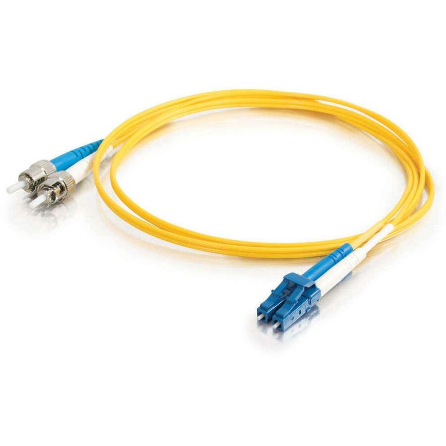 C2G-30m LC-ST 9/125 OS1 Duplex Singlemode PVC Fiber Optic Cable - Yellow