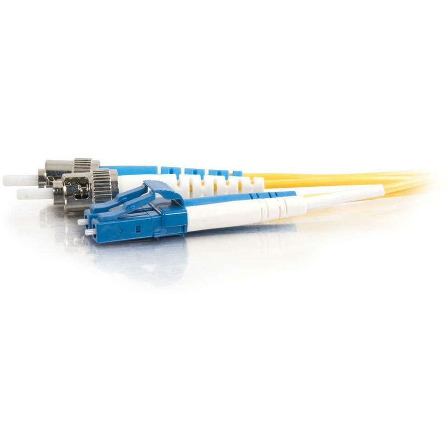C2G-30m LC-ST 9/125 OS1 Duplex Singlemode PVC Fiber Optic Cable - Yellow