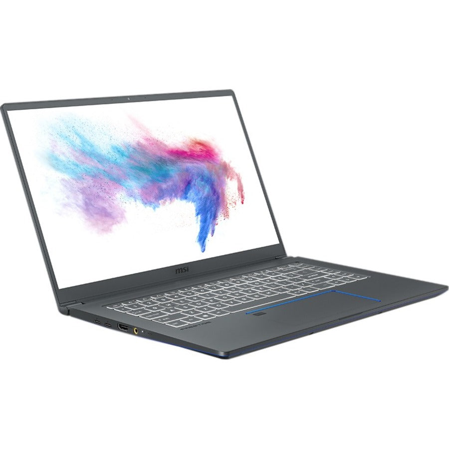 MSI Prestige 15 A10SC-439 15.6" Notebook - 4K UHD - 3840 x 2160 - Intel Core i7 10th Gen i7-10710U 1.10 GHz - 32 GB Total RAM - 1 TB SSD - Gray with Blue Diamond Cut