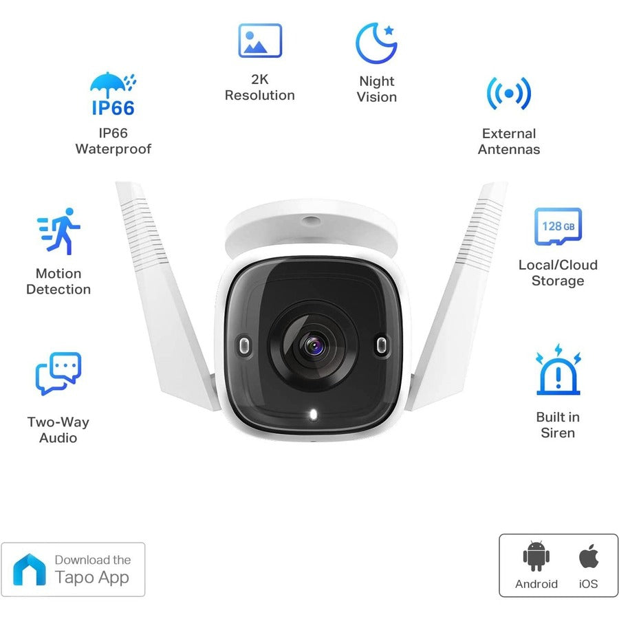 TP-Link TAPO C310 - Tapo 2K HD Security Camera Outdoor Wired