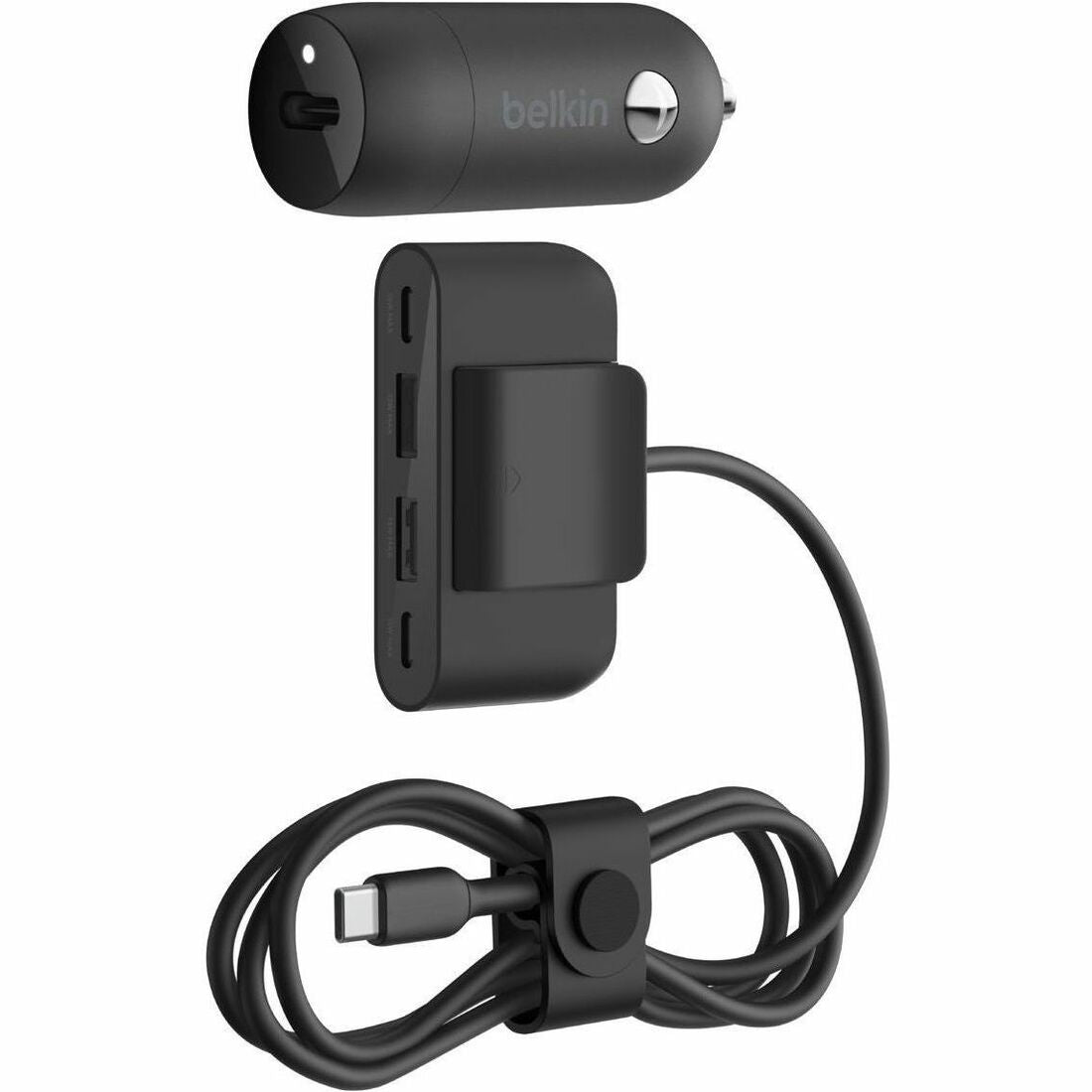 Belkin BoostCharge 30W USB-C Car Charger + 4-port USB power extender