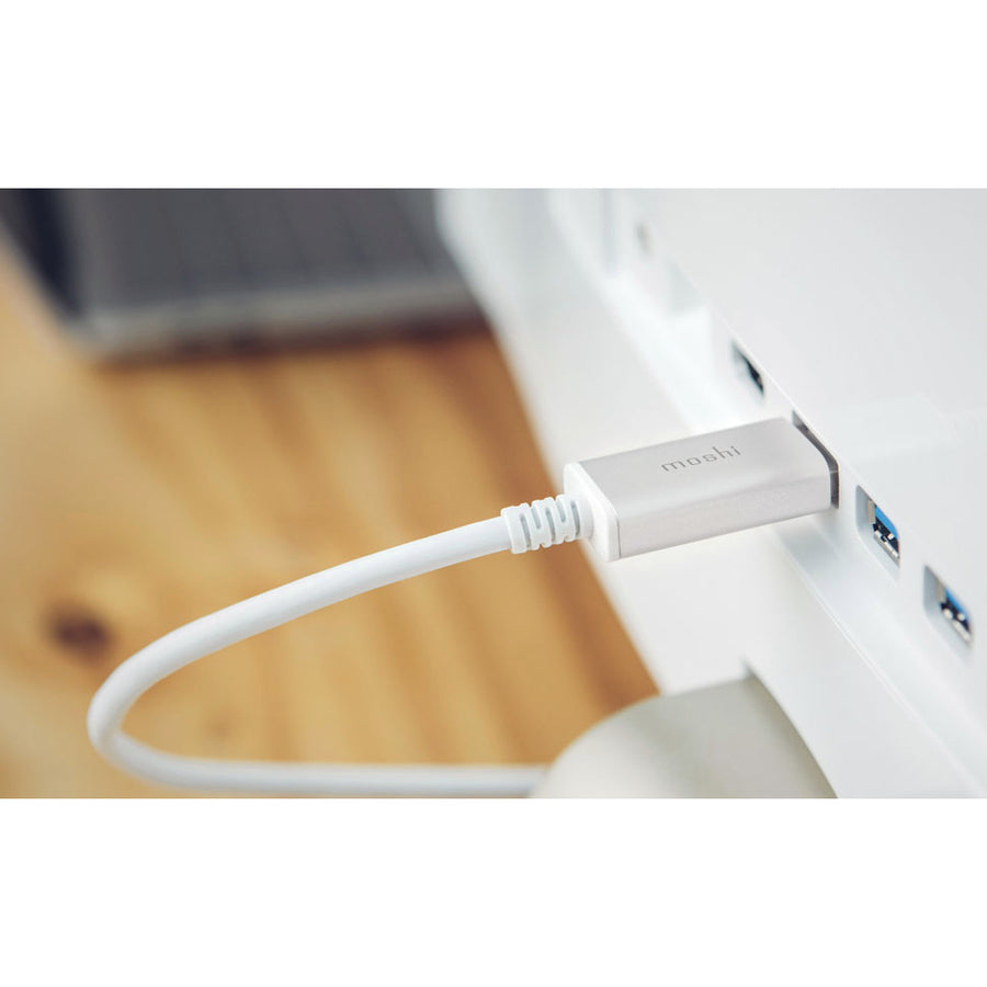 Moshi USB-C to DisplayPort Cable 5 ft (1.5 m) Works with MacBook, MacBook Air, Macbook Pro, Surface, up to 5K 60 Hz