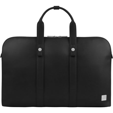 Moshi Treya Briefcase - Jet Black, Two-in-one Messenger, Briefcase for Laptops up to 13" , Vegan Leather, Removable Clutch, RFID Pocket