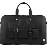 Moshi Treya Briefcase - Jet Black, Two-in-one Messenger, Briefcase for Laptops up to 13" , Vegan Leather, Removable Clutch, RFID Pocket