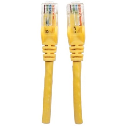 Intellinet Network Patch Cable, Cat6, 3m, Yellow, CCA, U/UTP, PVC, RJ45, Gold Plated Contacts, Snagless, Booted, Lifetime Warranty, Polybag