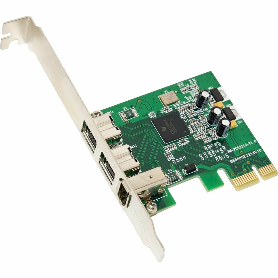 SYBA Multimedia Combo 2x 1394b + 1x 1394a Firewire Ports PCI-Express Controller Card, TI Chipset