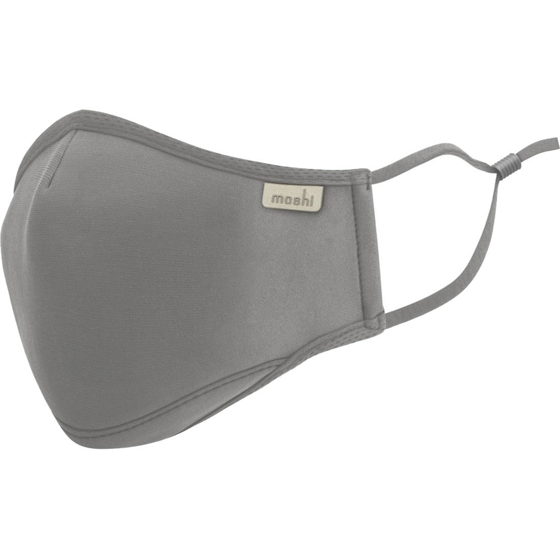 Moshi OmniGuard&trade; Mask with 3 Replaceable Nanohedron Filters - Space Gray (S) PM 0.075 Filtration, Anti-bacterial Treatment, Washable and Reusable, Includes Carry Pouch