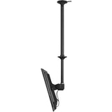 Atdec ceiling mount for large display, long pole - Loads up to 143lb - Black - Universal VESA up to 800x500