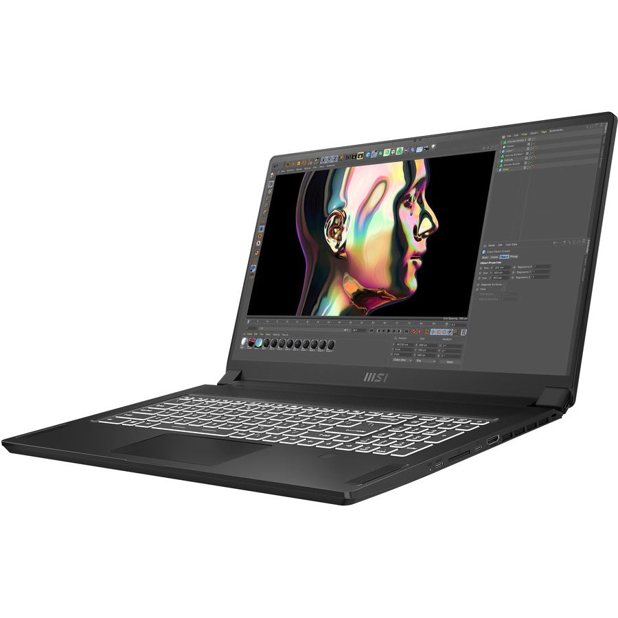 MSI Creator 17 B11UG-239 17.3" Rugged Notebook - 4K UHD - 3840 x 2160 - Intel Core i7 11th Gen i7-11800H Octa-core (8 Core) 2.40 GHz - 16 GB Total RAM - 1 TB SSD - Core Black