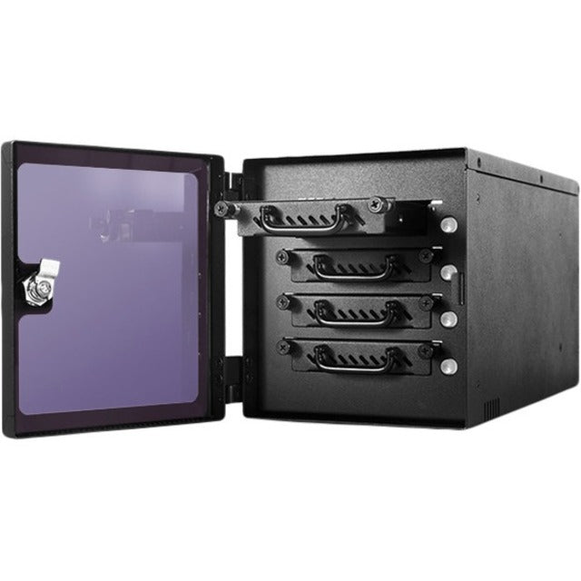 RAIDage JAGE4BT4HD-TG Drive Enclosure 12Gb/s SAS, SATA/600 - Mini-SAS HD Host Interface Tower - Black