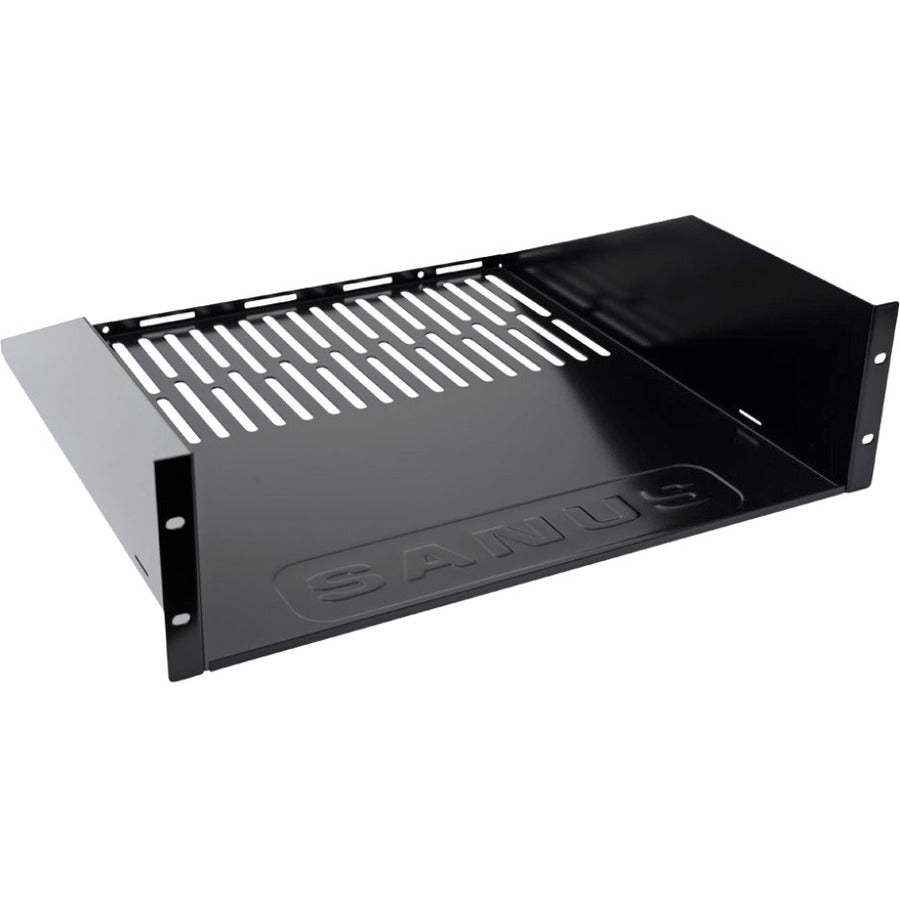 Sanus Component Series AV Rack Shelf - 3RU Vented Rack Shelf - Black