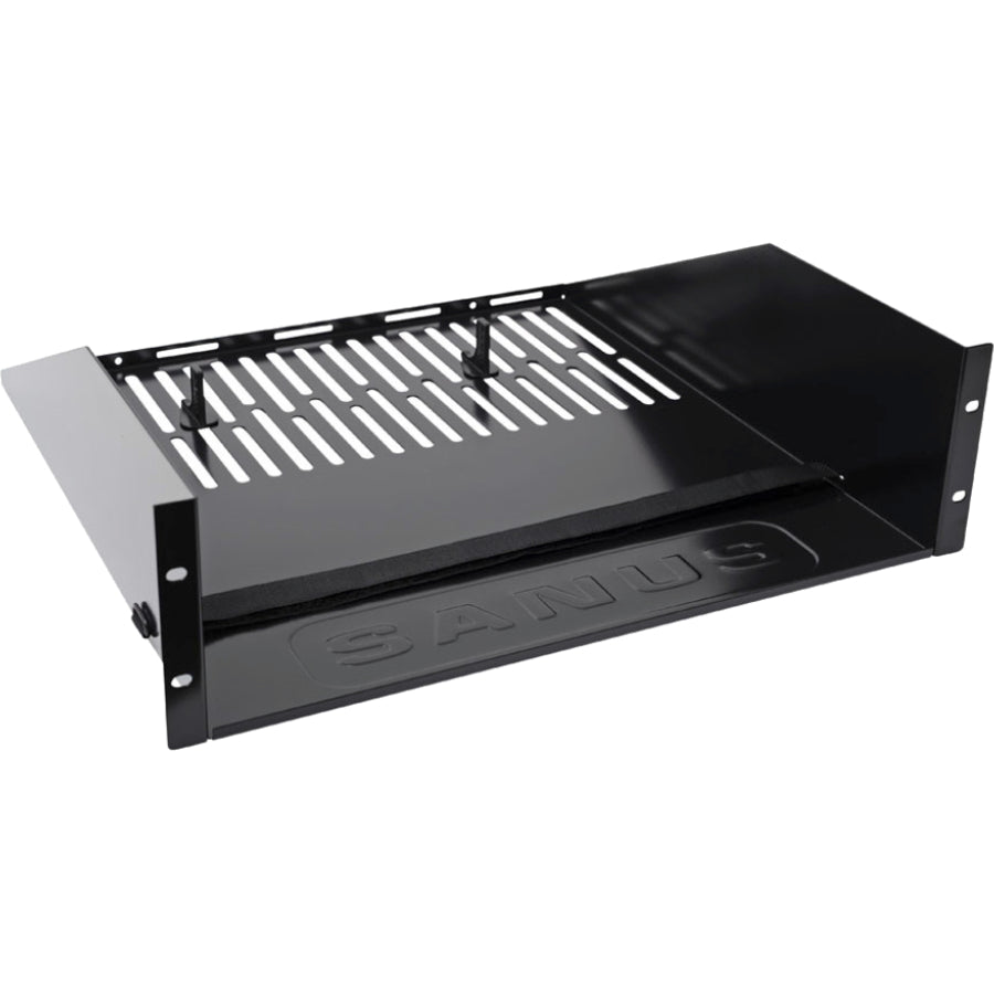 Sanus Component Series AV Rack Shelf - 3RU Vented Rack Shelf - Black