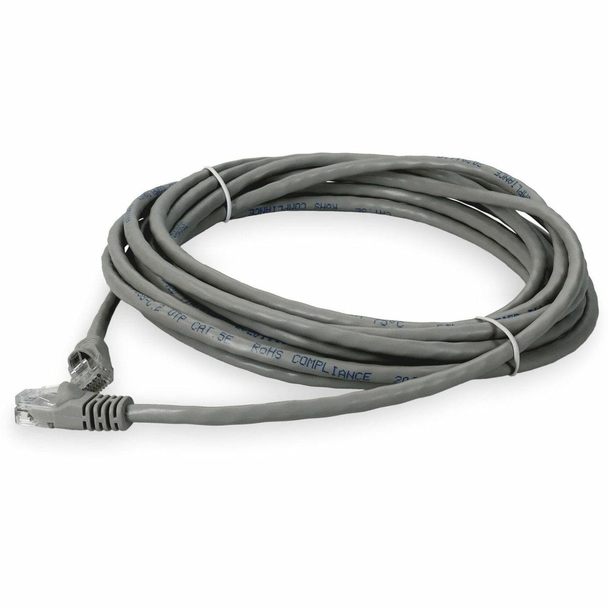 AddOn 50ft RJ-45 (Male) to RJ-45 (Male) Straight Gray Cat5e UTP PVC Copper Patch Cable