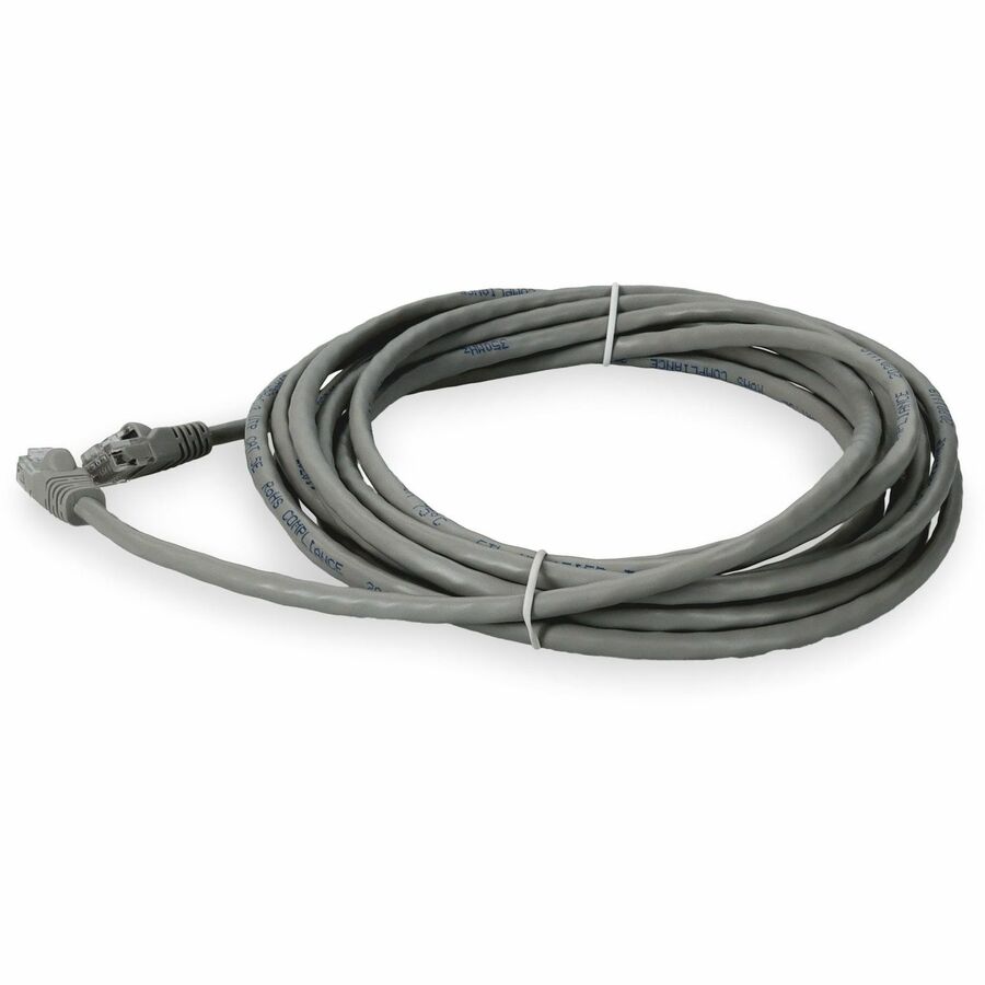 AddOn 50ft RJ-45 (Male) to RJ-45 (Male) Straight Gray Cat5e UTP PVC Copper Patch Cable