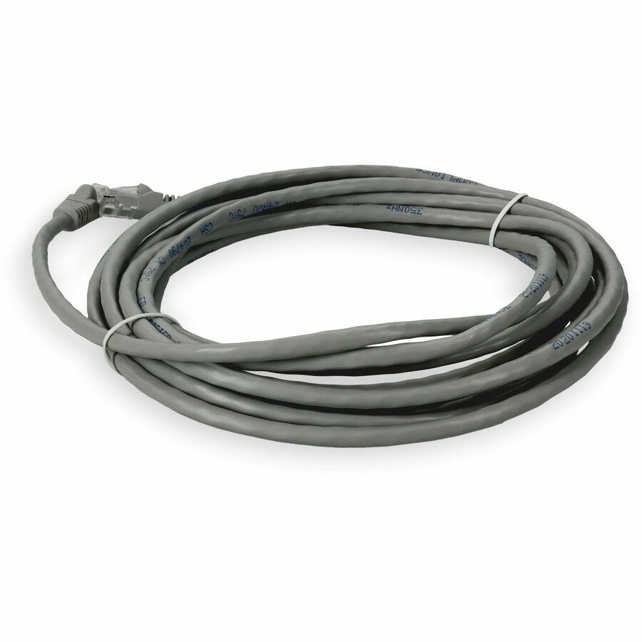 AddOn 50ft RJ-45 (Male) to RJ-45 (Male) Straight Gray Cat5e UTP PVC Copper Patch Cable