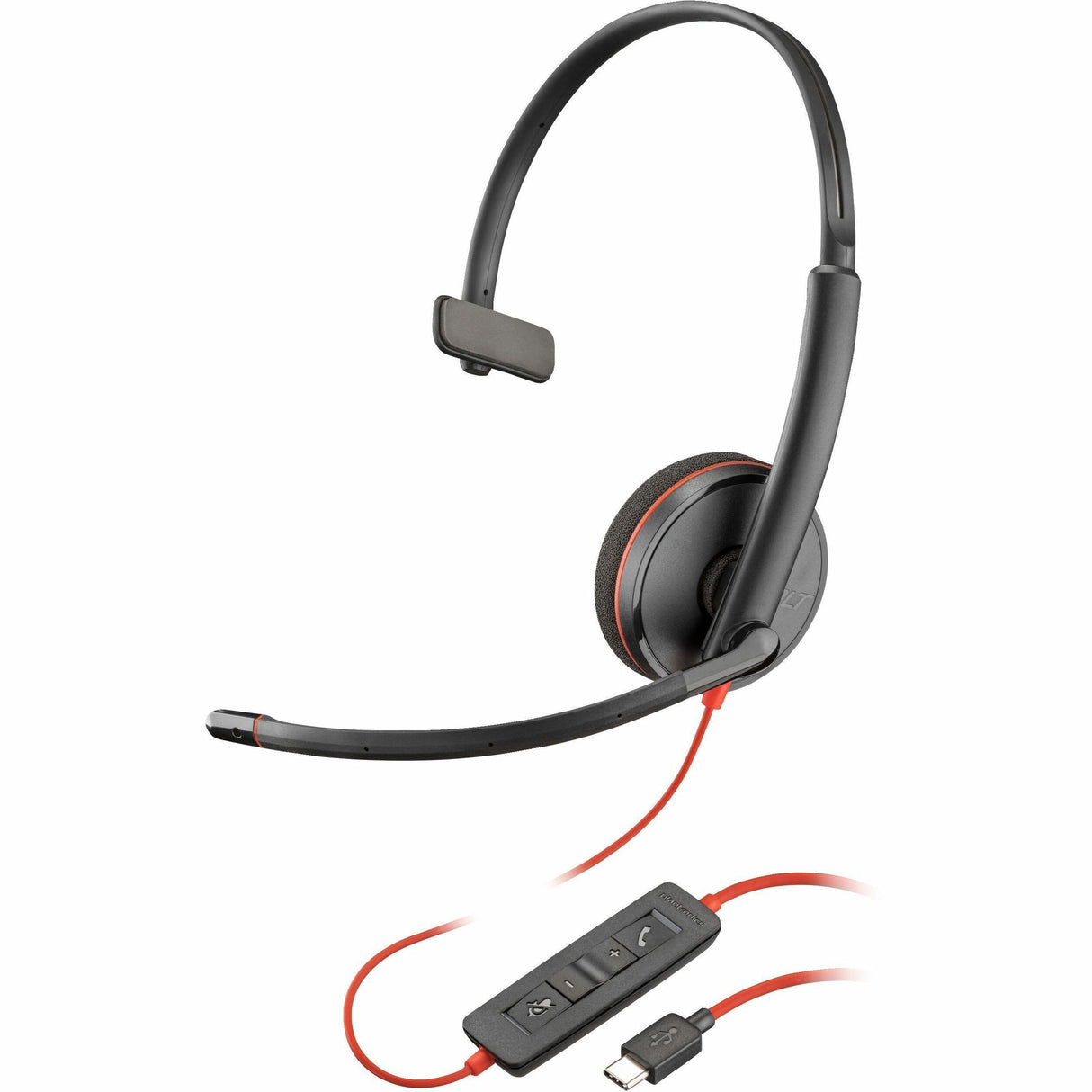 Poly Blackwire 3210 Monaural USB-C Headset TAA (Bulk Qty.50)