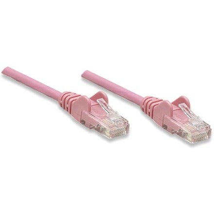 Intellinet Network Solutions Cat5e UTP Network Patch Cable, 50 ft (15.0 m), Pink