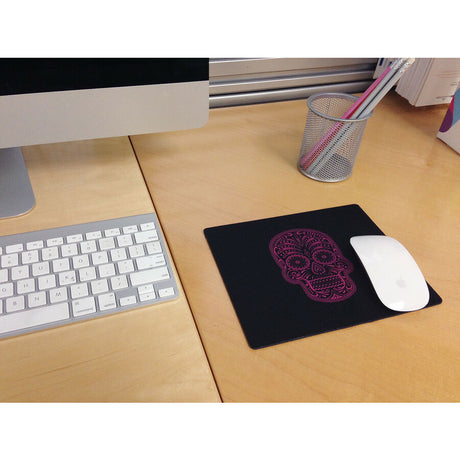 OTM Hipster Prints Black Mouse Pad, Mrs. Sugarbones