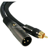 Monoprice 10ft Premier Series XLR Male to RCA Male 16AWG Cable (Gold Plated)