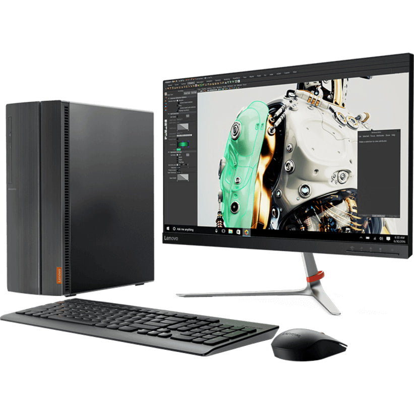 Lenovo IdeaCentre 510A-15ICB 90HV000NUS Desktop Computer - Intel Core i3 8th Gen i3-8100 3.60 GHz - 4 GB RAM DDR4 SDRAM - 1 TB HDD - 16 GB SSD - Tower - Gun Metal