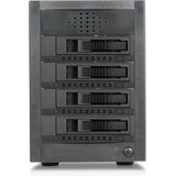 RAIDage JAGE5BT4HDBK-M1 Drive Enclosure 12Gb/s SAS, SATA/600 - Mini-SAS HD Host Interface Tower - Black