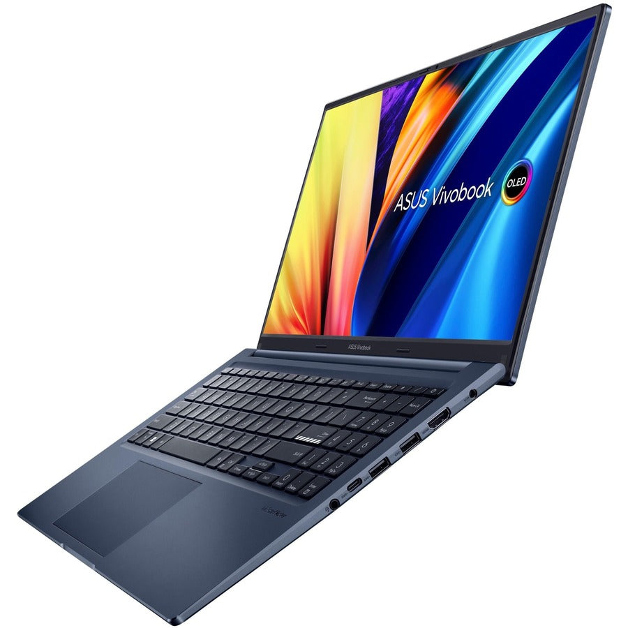 Asus Vivobook 15X OLED M1503 M1503QA-ES52 15.6" Notebook - Full HD - 1920 x 1080 - AMD Ryzen 5 5600H Hexa-core (6 Core) - 8 GB Total RAM - 8 GB On-board Memory - 512 GB SSD - Quiet Blue