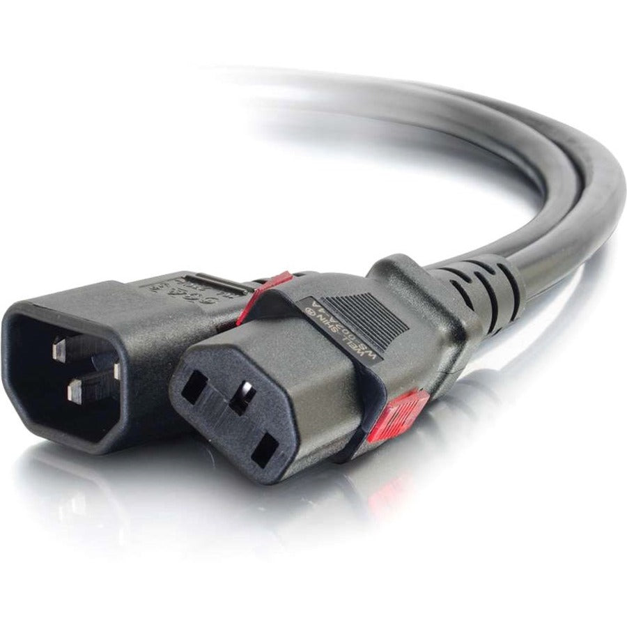 C2G 15ft Locking C14 to C13 10A 250V Power Cord Black