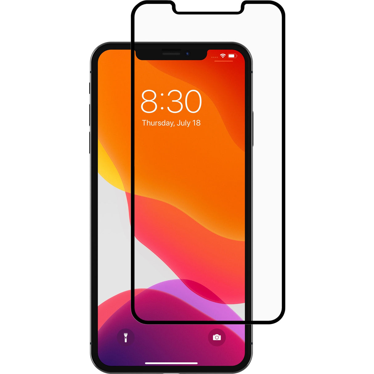 Moshi Black IonGlass Privacy for iPhone 11 Pro Max Clear, Black, Glossy