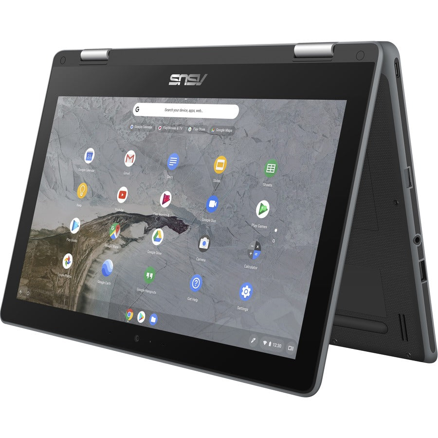 Asus Chromebook Flip C214 C214MA-YZ02T 11.6" Touchscreen Rugged Convertible Chromebook - HD - 1366 x 768 - Intel Celeron N4020 Dual-core (2 Core) 1.10 GHz - 4 GB Total RAM - 32 GB Flash Memory - Dark Gray, Black