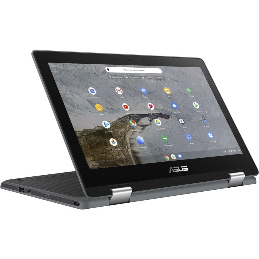 Asus Chromebook Flip C214 C214MA-YZ02T 11.6" Touchscreen Rugged Convertible Chromebook - HD - 1366 x 768 - Intel Celeron N4020 Dual-core (2 Core) 1.10 GHz - 4 GB Total RAM - 32 GB Flash Memory - Dark Gray, Black