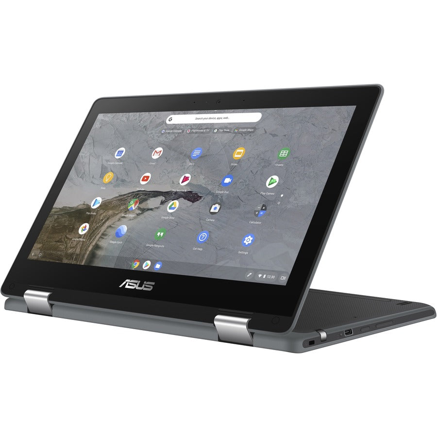 Asus Chromebook Flip C214 C214MA-YZ02T 11.6" Touchscreen Rugged Convertible Chromebook - HD - 1366 x 768 - Intel Celeron N4020 Dual-core (2 Core) 1.10 GHz - 4 GB Total RAM - 32 GB Flash Memory - Dark Gray, Black