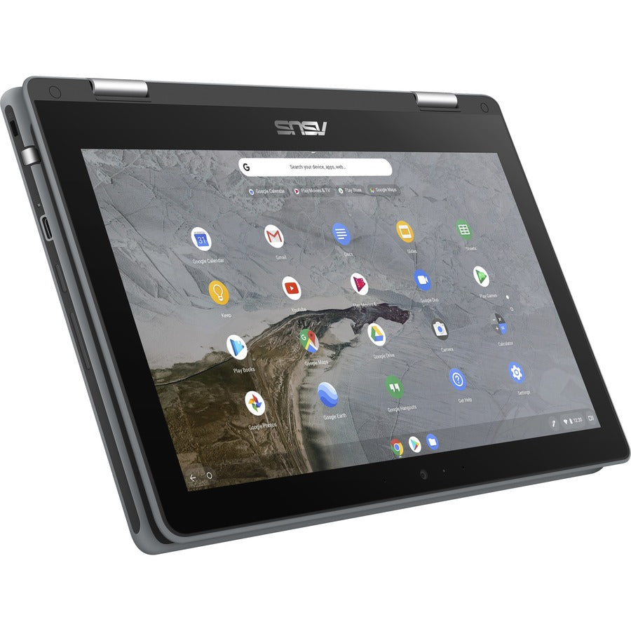 Asus Chromebook Flip C214 C214MA-YZ02T 11.6" Touchscreen Rugged Convertible Chromebook - HD - 1366 x 768 - Intel Celeron N4020 Dual-core (2 Core) 1.10 GHz - 4 GB Total RAM - 32 GB Flash Memory - Dark Gray, Black