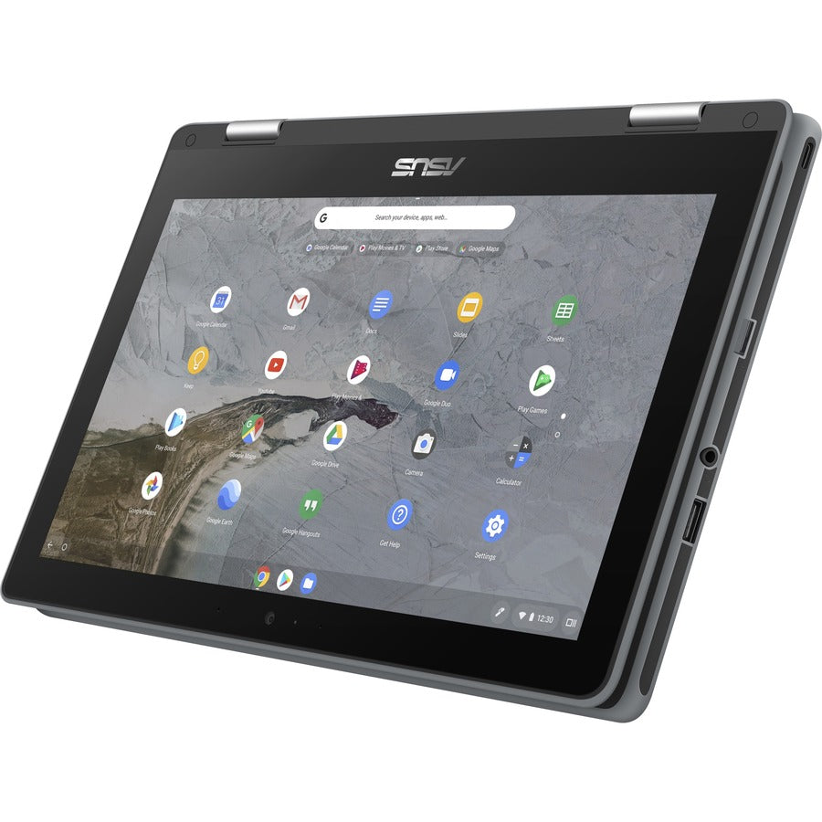 Asus Chromebook Flip C214 C214MA-YZ02T 11.6" Touchscreen Rugged Convertible Chromebook - HD - 1366 x 768 - Intel Celeron N4020 Dual-core (2 Core) 1.10 GHz - 4 GB Total RAM - 32 GB Flash Memory - Dark Gray, Black