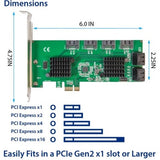 SYBA Multimedia 8 Port SATA III to PCIe 3.0 x1 Non-RAID Expansion Card SD-PEX40163