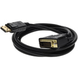 5PK 6ft DisplayPort 1.2 Male to DVI-D Dual Link (24+1 pin) Male Black Cables Which Requires DP++ For Resolution Up to 2560x1600 (WQXGA)