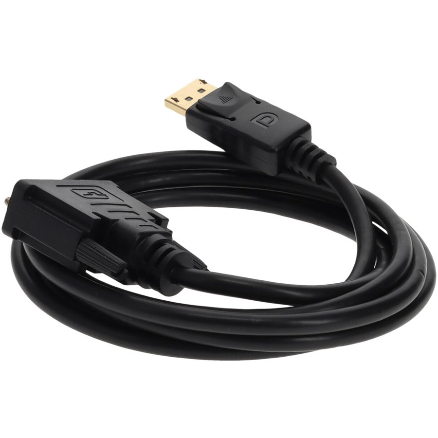 5PK 6ft DisplayPort 1.2 Male to DVI-D Dual Link (24+1 pin) Male Black Cables Which Requires DP++ For Resolution Up to 2560x1600 (WQXGA)