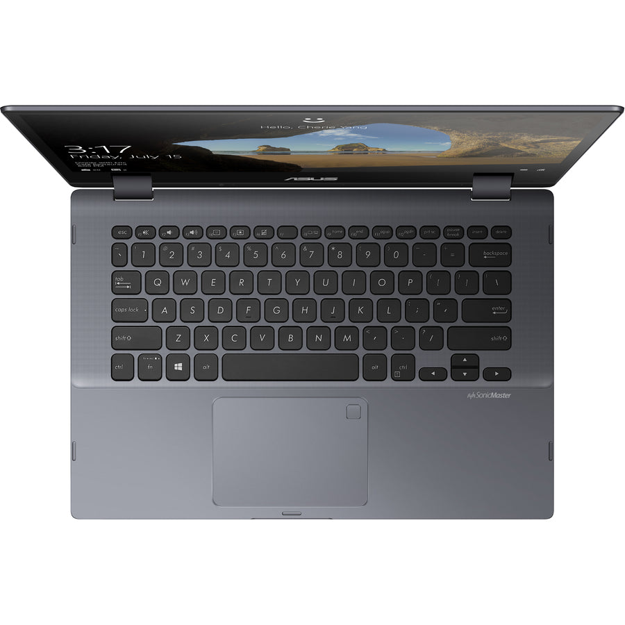 Asus VivoBook Flip 14 TP412 TP412FA-DB72T 14" Touchscreen Convertible Notebook - 1920 x 1080 - Intel Core i7 8th Gen i7-8565U 1.80 GHz - 8 GB Total RAM - 512 GB SSD - Star Gray Metal