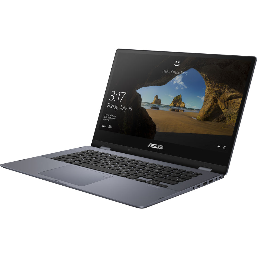 Asus VivoBook Flip 14 TP412 TP412FA-DB72T 14" Touchscreen Convertible Notebook - 1920 x 1080 - Intel Core i7 8th Gen i7-8565U 1.80 GHz - 8 GB Total RAM - 512 GB SSD - Star Gray Metal