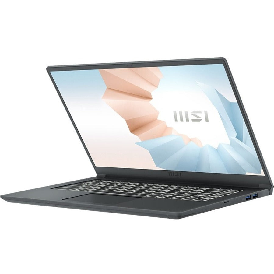 MSI Modern 15 Modern 15 A11MU-653 15.6" Rugged Ultrabook - Full HD - 1920 x 1080 - Intel Core i7 11th Gen i7-1195G7 2.90 GHz - 8 GB Total RAM - 512 GB SSD - Carbon Gray