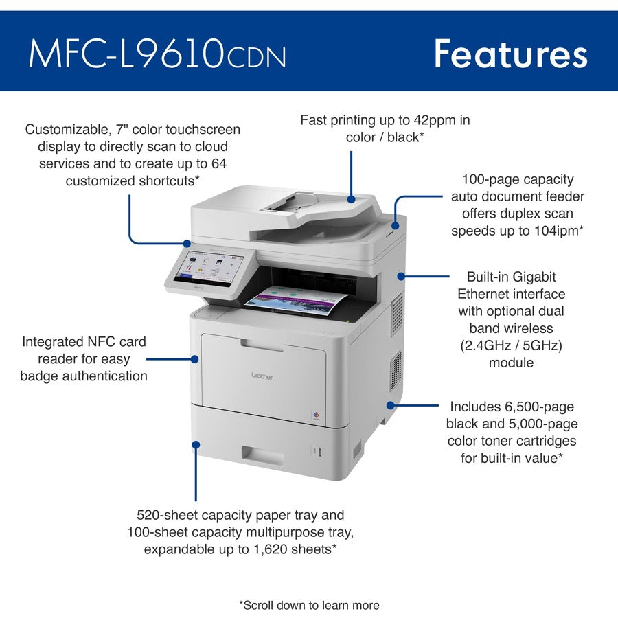 Brother MFC-L9610CDN Laser Multifunction Printer - Color