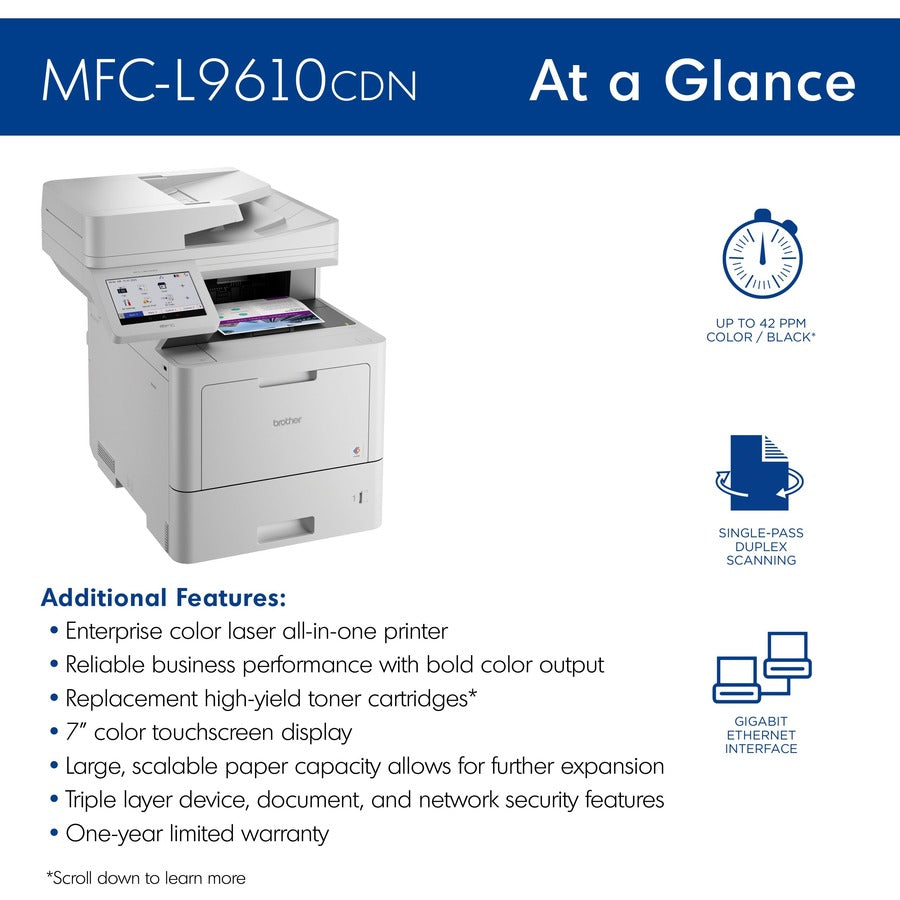 Brother MFC-L9610CDN Laser Multifunction Printer - Color