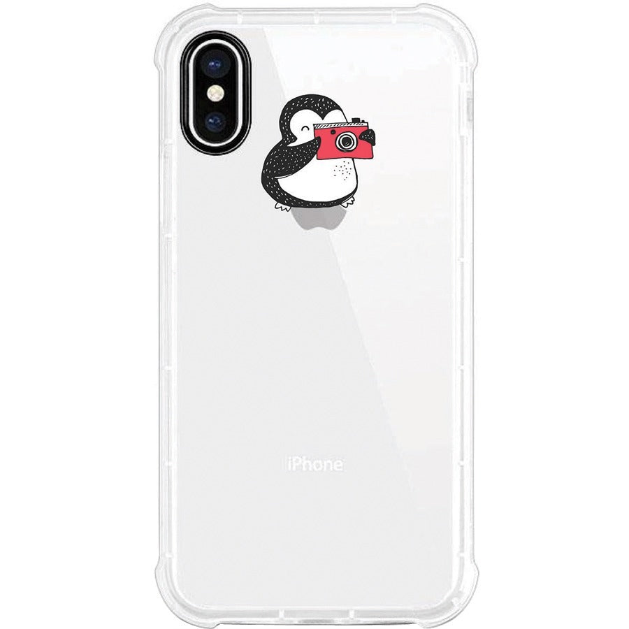 OTM Phone Case, Tough Edge, Camera Penguin